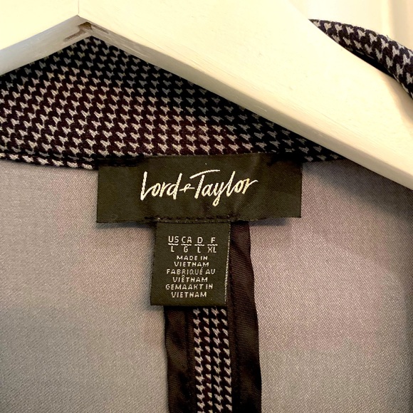 Lord & Taylor Houndstooth Stretch Blazer size L - Picture 3 of 4